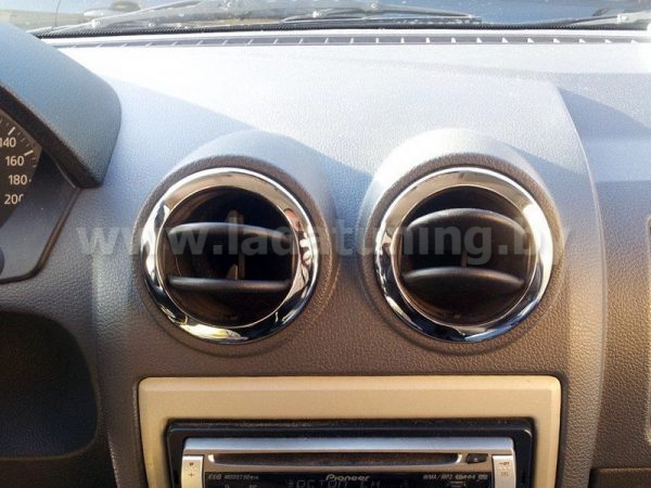 Кольца накладки на дефлекторы НЕРЖ для LADA Largus